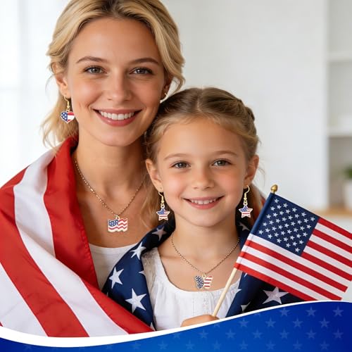 60Pcs Patriotic Charms, American Flag Charms for Jewelry Making - style: Patriotic Style
