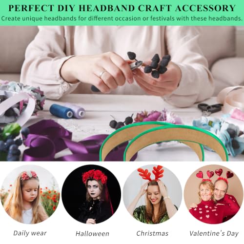 Wecoe Satin Headbands, 16 Pcs 1 Inch Hair Bands for Women & Girls(Set H) | Great for daily wear, festive looks & DIY crafts - color: Set H