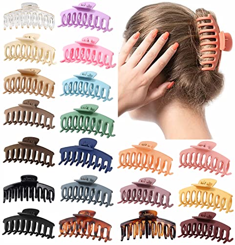 20PCS Large Hair Claws Clips for Thick Thin Hair No Slip Hair Clamps Strong Hold Hair Jaws Accessories for Women Girls