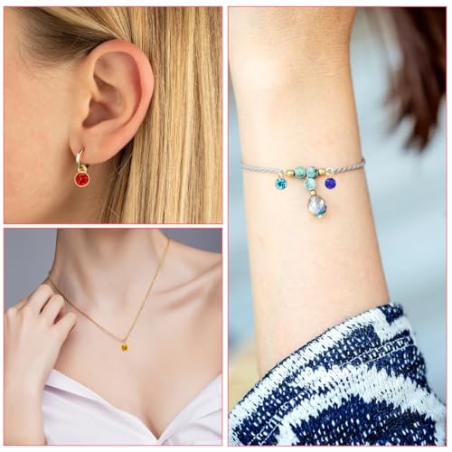 24PCS Crystal Dangle Charms for Jewelry Making | Mixed Color Crystal Dangle Charms Accessories, DIY Necklace Earring Bracelet Jewelry Making Crafts