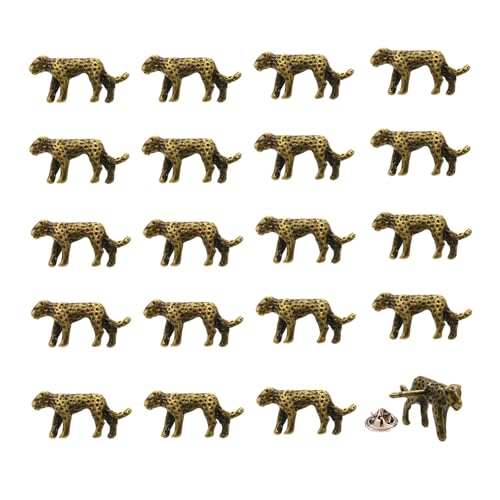 20 Pack Vintage Metal Leopard Brooch Pins Set Cute Animal Lapel Pins for Men Small Brooch Pins for Women Backpacks Jacket Hat Badges Jeans Decor