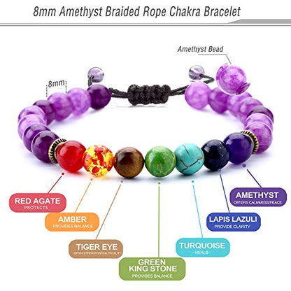Men Women 8mm Lava Rock Beads Chakra Bracelet - color: set4