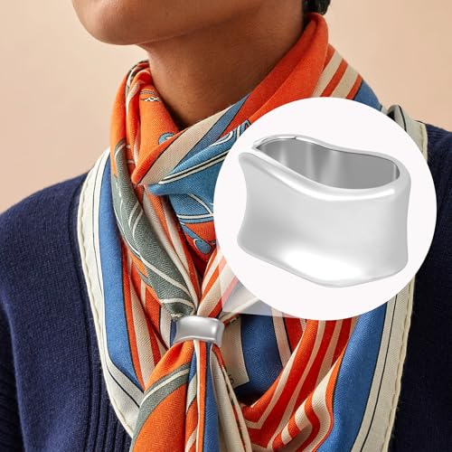 3pcs Silk Clothes Pins, Metal Silk Scarves Shawl Clip, Scarf Slide Buckle Brooches Clothing Accessories for Women- Gold & Silver - color: Gold & Silver