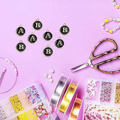 MECCANIXITY Alphabet Letter Charm Double Sided Alphabet Pendant, for Earring Jewelry Making - style: X