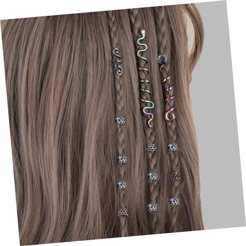 Metallic Hairpin Clips Spiral Coils Braid Jewelry Set Fashion Hair Accessories for Women Hair Braid Rings