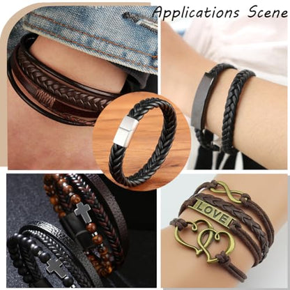 GORGECRAFT 5m x 8mm Braided Leather Cord Flat PU Leather Cord String Faux Leather Braiding Threads Bolo Tie Rope for DIY Crafts Bracelet Choker Necklace Anklets Keychain Jewelry Making, Coconut Brown