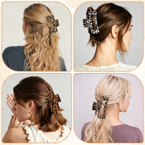 laxizar 4 Pcs Hair Clips 4.1 Inch Claw Clips Leopard Hair Accessories - color: leopard print 4