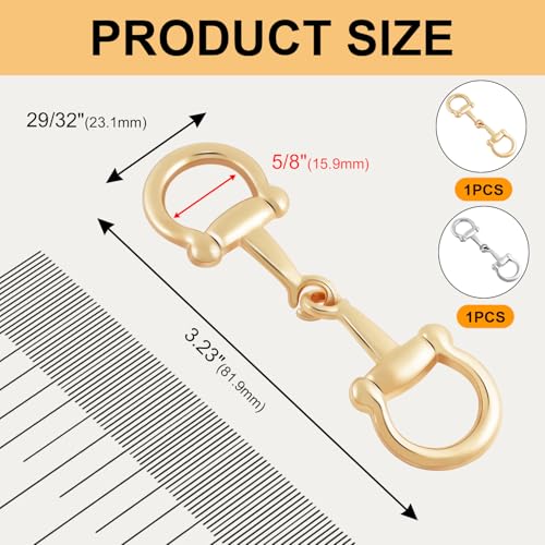 CooBigo 2pcs Scarf Ring Buckles, Metal Horsebit Silk Scarf Buckle, Scarves Rings and Slides for Women Scarves Clips, Shawls Clasp, Clothing Fashion Accessories (Gold and Silver 2pcs) - color: Gold and Silver 2pcs