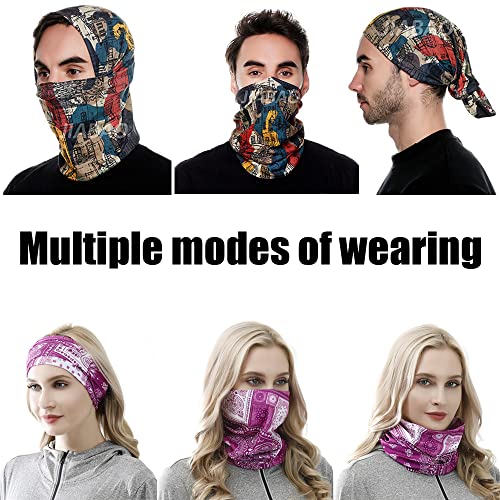 KINGREE KINREE 6PCS Outdoor Magic Scarf, Elastic Headbands, Headscarves, Headwear, Mask - color: Maple Leaf