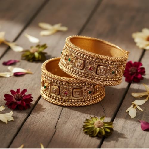 Efulgenz Indian Wedding Bridal Bollywood Broad Big Bracelet Bangle Set - size: 2-8