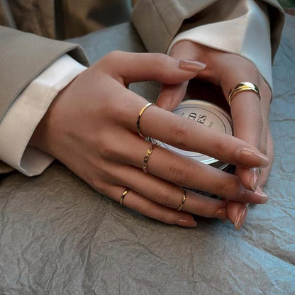 ZOERAY Gold Silver Stackable Rings for Women Non Tarnish CZ Ring Set | 10PCS 14K Gold Plated, Dainty Stacking Band Rings, Cross Wave Paperclip Knot Knuckle Thumb Ring, Jewelry Gifts, Size 4-11 - color: Gold