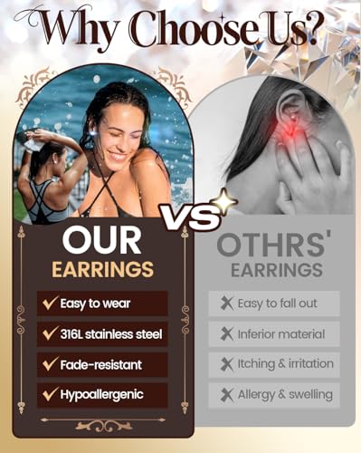 Nunpag 9 Pairs Hypoallergenic 14K Gold Plated Flat Back Earrings for Women Studs Earring Opal Ball Triangular Sun CZ Stones Hoop Earrings Stainless Steel Jewelry Gift for Sensitive Ears - color: 9Pcs-Silver
