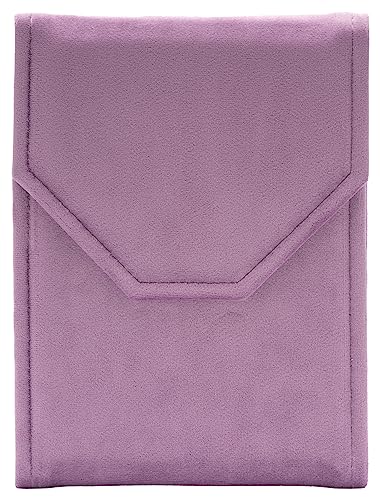 Velvet Necklace Jewelry Travel Folder Storage Display Case (Dark Purple) - color: Dark Purple
