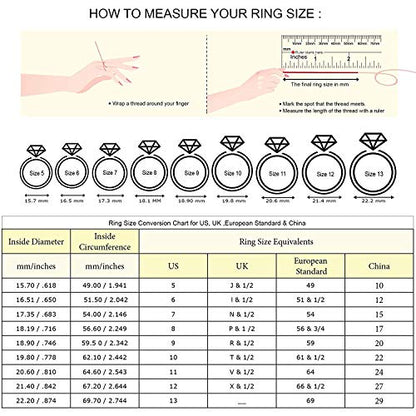 Mytys Statement Rings for Women with Black Zircons, Wavy Design, Vintage Wide Band Ring