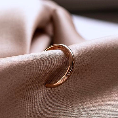 Hoops & Loops 925 Sterling Silver Open Toe Ring for Women & Men, Minimalist Adjustable Band, Tarnish Resistant, Hypoallergenic, Silver, Gold, Rose Gold, Black - color: Rose Gold