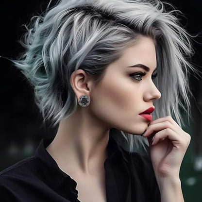 Stainless Steel Ear Gauges Flesh Tunnels, Scew Back Gold Color Kompass Plugs, Upgrade Earrings Stretchers. - size: 10 mm