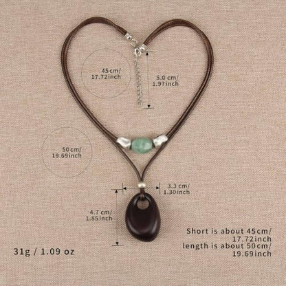 Chunky Pendant Necklace for Women Vintage Boho Necklaces Choker Layered Statement Necklaces Bohemian Jewlery Gifts - style: Bohemian Pendant Necklaces Women
