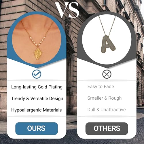 2 PCs Gold Plated Necklace Set for Women - Non Tarnish Jewelry Gift with Fashion Design - style: Fashion 2