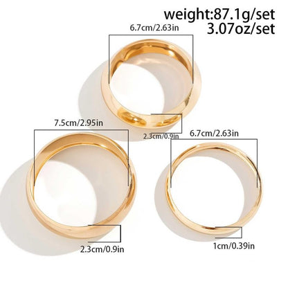 Chunky Gold Cuff Bracelet Chunky Bangles for Women Non Tarnish Modern Gold Jewelry Gifts trendy fashion fall fashion jewelry womens fashion - color: C