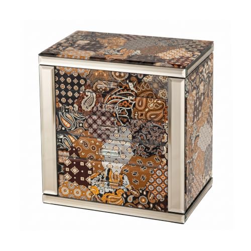 High End Glass Jewelry Box for Women, 5 Layer, Brown | Large Jewelry Organizer with 2 Side Doors & Mirror, Velvet-Lined Storage, For Rings Necklaces Earrings Watches, Gift for her - color: Brown, size: 5 Layer(7.4"D x 10.2"W x 11.3"H)