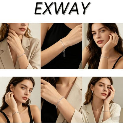 Exway 20 Pcs Paperclip Charm Bracelets Chain 6.5 Inch Stainless Steel Gold and Sliver Chain Bracelets Kit with Lobster Clasps for Crafts DIY Women Jewelry Making - color: gold+silver style C, size: 6.5in