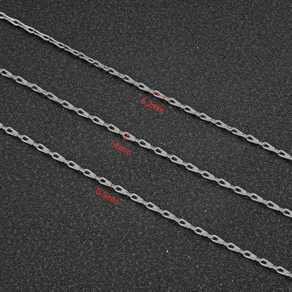 UMAOKANG 16.4 Feet Stainless Steel Jewelry Chain Roll Delicate Link Chain on Spool Women Necklace DIY Chains Bulk - color: Link Silver