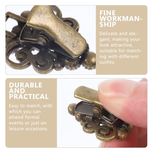 Beaupretty 4pcs Vintage Alloy Sweater Clips Retro Cardigan Pins with Smooth Surface and Sturdy Design, Shawl Collar Clasps for Weddings and Anniversaries