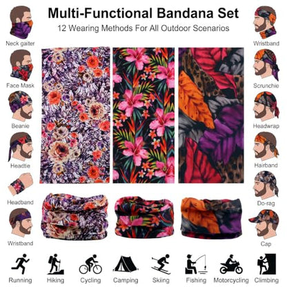 KINGREE KINREE 6PCS Outdoor Magic Scarf, Elastic Headbands, Headscarves, Headwear, Mask - color: Charming