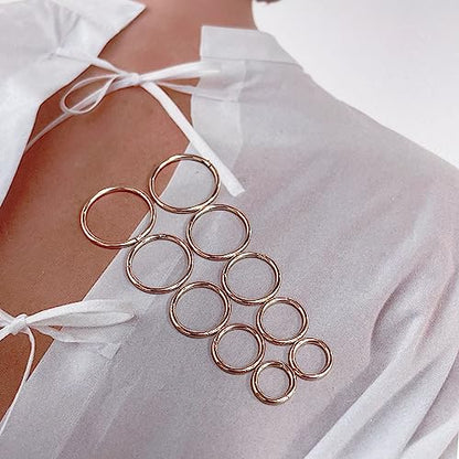 5Pairs Surgical Stainless Steel 16G Sleeper Cartilage Daith Tiny Small Hoop Earrings Mini Septum Hinged Clicker Nose Ring Helix Tragus Piercings Unisex Fashion Huggie Hoops Set 6-14MM - color: Rose gold