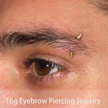 9PCS Gold Eyebrow Piercing Jewelry Titanium, Rook Jewelry Gold Surgical Steel Silver Eyebrow Rings for Women Men CZ Tiny Labret Lip Daith Navel Belly Button Helix Tragus Piercing Jewelry 16G 6mm/8mm/10mm - style: Gold