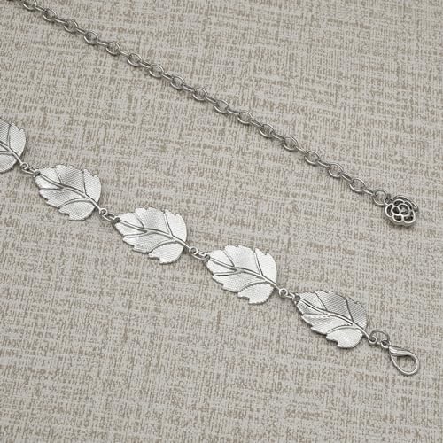 Metal Waist Chain Body Jewelry Link Belt for Women Girls - color: Silver 2, size: L: 51.2 in (130 cm)