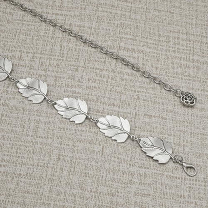 Metal Waist Chain Body Jewelry Link Belt for Women Girls - color: Silver 2, size: L: 51.2 in (130 cm)