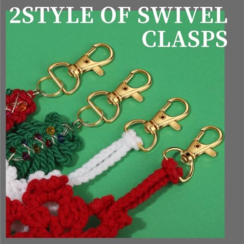 Teenitor 524PCS Key Chain Making Kit, Keychain Making Supplies Keychain Craft Supplies Key Chain Clips, Lanyard Snap Hooks, Key Rings and Jump Rings for Jewelry Lanyard Making, Gold - color: Gold