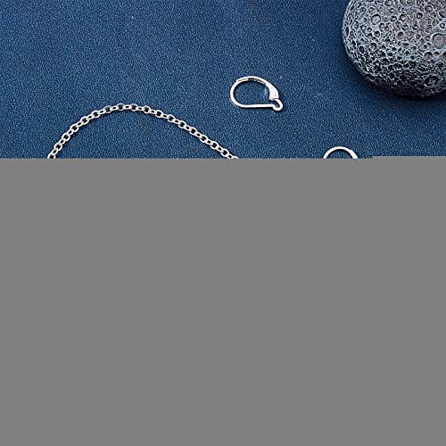 SUNNYCLUE 1 Box 30Pcs Leverback Earring Findings 925 Sterling Silver Plated Leverback French Earring Hooks Ear Wire Earring Supplies for Jewelry Making Earring DIY Making Valentine's Day Gift - color: 1 Box 30pcs 925 Sterling Silver Plated Leverback Earri