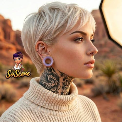Belly Button Piercing Ring 14 Gauge Surgical Steel - color: Gold Dark Aurora borealis