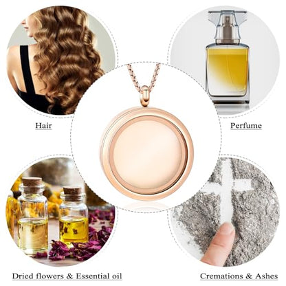 Oinsi Cremation Locket Necklace For Ashes Of Loved One Carry Photo Glass Memorial Urn Jewelry 316L Stainless Steel Keepsake Gifts - color: A-Cusomize-Image