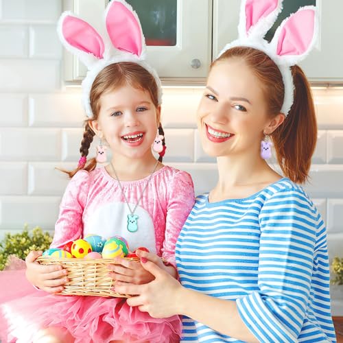 64 Pcs Bunny Resin Charms, Easter Charm for Jewelry Making | Resin Rabbit Pendants, DIY Crafts, Bracelet Necklace Earrings Jewelry Making, Basket Stuffers, Party Favors, Spring Gift - style: Easter Style