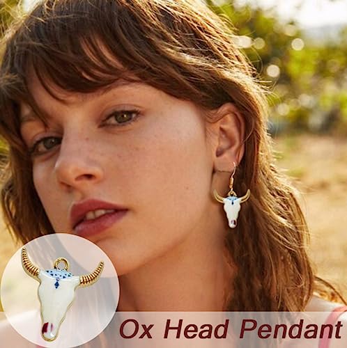 Cow Gold Plated Enamel Pendants Metal Animals Charms Pendant for Earrings DIY Jewelry Making Necklace Bracelet Keychain Craft Findings - color: B