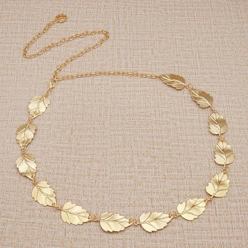 Metal Waist Chain Body Jewelry Link Belt for Women Girls - color: Gold 2, size: L: 51.2 in (130 cm)