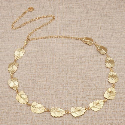 Metal Waist Chain Body Jewelry Link Belt for Women Girls - color: Gold 2, size: L: 51.2 in (130 cm)