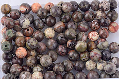 Natural Stone Beads 100pcs 6mm Ocean Jade Round Genuine Real Stone Beading Loose Gemstone Hole Size 1mm DIY Smooth Beads for Bracelet Necklace Earrings Jewelry Making (Ocean Jade, 6mm) - color: Ocean Jade, size: 6mm