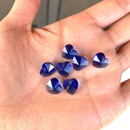 3 Sets Adabele Dangle Birthstone Pendant Drops 10mm Valentine Heart Crystal Beads Silver Plated Pendant Clasp Bail (36pcs) - size: Heart Pendant with Bail (3 Sets/36pcs)