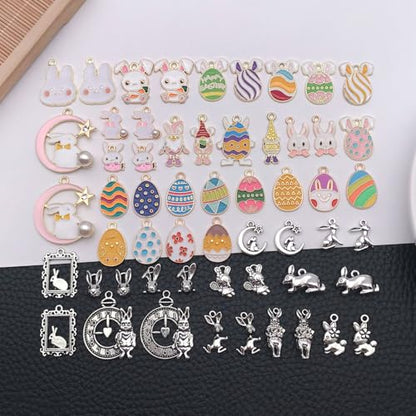 50pcs Enamel Charms for Jewelry Making Wholesale Assorted Mixed Bulk Metal Earring Findings for DIY Necklace Bracelet Keychain and Crafting - style: Thanksgiving Day Charms