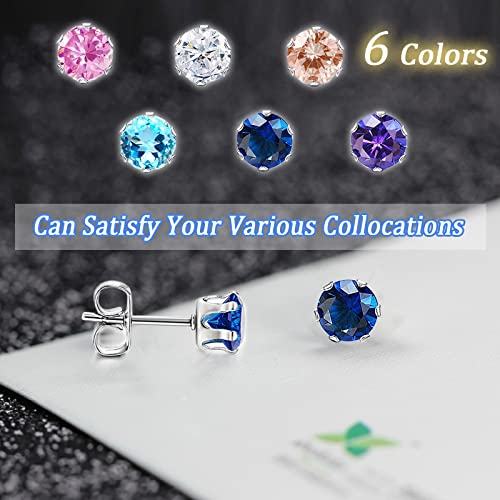Multicolor Crystal Dangle Studs Earrings Set for Women 925 Silver Hypoallergenic Dangle Earrings Leverback Drop Earring Fashion Cubic Zirconia Leverback Stud Earring Sets Trendy Cubic Zirconia Jewelry Gifts for Women - style: 12-S