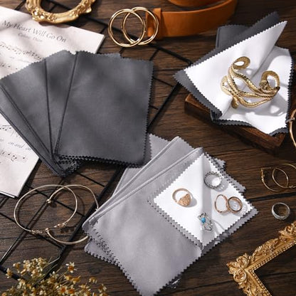 20 Pcs Silver Jewelry Polishing Cloths 6 x 8 inches Jewelry Cleaning Cloth Sterling Polish Cloths for Jewelry