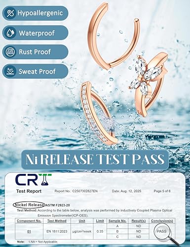 ORAZIO 8Pcs Belly Button Ring Surgical Steel 14G Clicker Belly Rings for Women CZ Heart Butterfly Belly Button Piercing Simple Reverse Navel Barbell Rings Body Piercing Jewelry - color: Rose Gold Plated-10mm