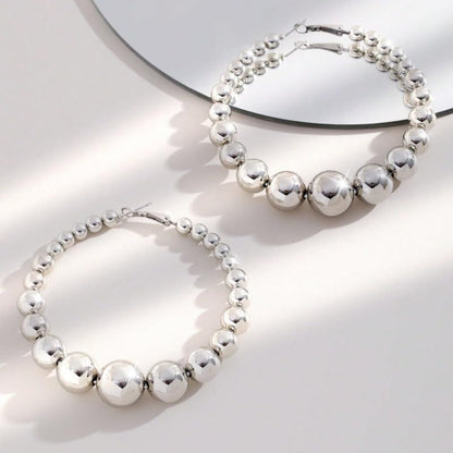 Gold Large Hoop Earrings Lightweight Chunky Gold Earrings Big Hoop Earrings for Women Silver Chunky Earring Gold Statement Earring Fashion Trendy Jewelry - style: A - silver