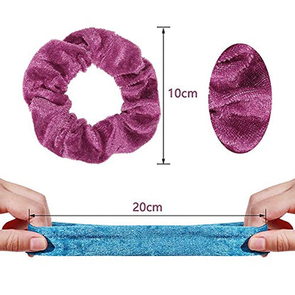 75 Pcs Velvet Hair Scrunchies Hair Bands for Women or Girls | Elastic Soft Ponytail Holder Hair Ties for Birthday, Party, Thanksgiving, Christmas - size: 1 Count (Pack of 75)