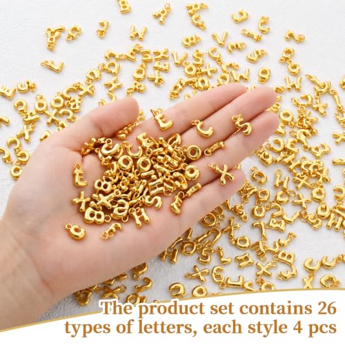 Tondiamo Gold Bubbled Charm for Jewelry Making Gold Letter Charm A- Z Alphabet Pendant Letters 3D Bubble Glitter Trendy Chunky Initial Alphabet for Women DIY Craft Bracelet Necklace - style: Style C
