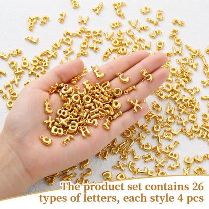 Tondiamo Gold Bubbled Charm for Jewelry Making Gold Letter Charm A- Z Alphabet Pendant Letters 3D Bubble Glitter Trendy Chunky Initial Alphabet for Women DIY Craft Bracelet Necklace - style: Style C